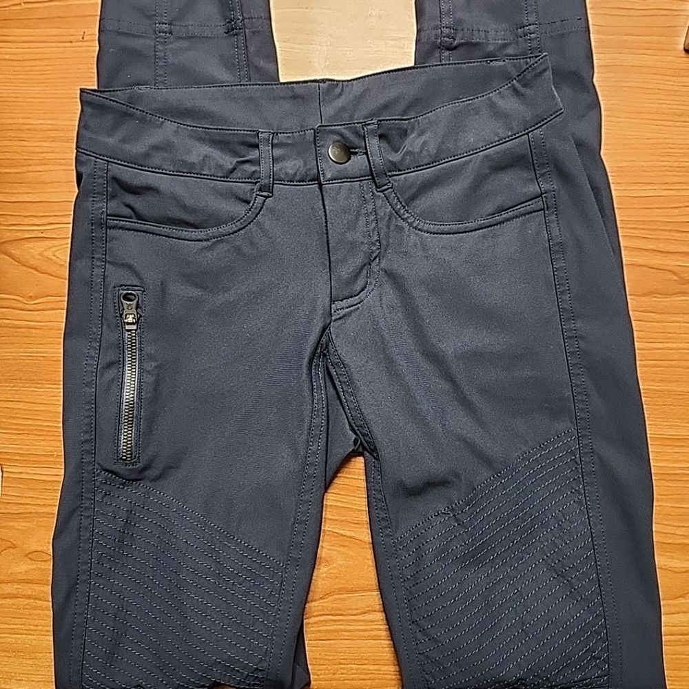 Lululemon Athletica Commuter Travel Chino Zipper Pants Pockets Indigo Womens Sz4